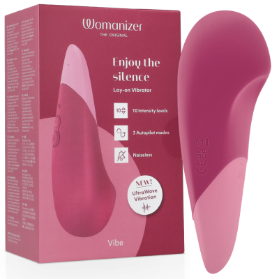 WOMANIZER - VIBE VIBE VIBRADOR SILENCIOSO DE USO INTERNO ROSA ESCURO - D-245107 - Dona Pimenta