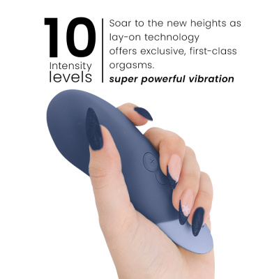 WOMANIZER - VIBE VIBRADOR SILENCIOSO DE USO À DIRETA AZUL ESCURO - D-245108 - Dona Pimenta