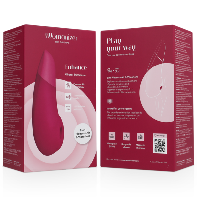 WOMANIZER - Estimulador Clitoriano Enhance Rosa Vibrante - D-245094 - Dona Pimenta