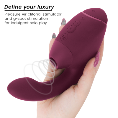 WOMANIZER - DUO NEXT ESTIMULADOR DUPLO DE CLITOR E PONTO G ROSA ESCURO - D-245097 - Dona Pimenta
