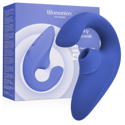 WOMANIZER - VIBRADOR ESTIMULADOR BLEND RABBIT AZUL VIBRANTE - D-245100 - Dona Pimenta