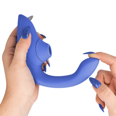 WOMANIZER - VIBRADOR ESTIMULADOR BLEND RABBIT AZUL VIBRANTE - D-245100 - Dona Pimenta