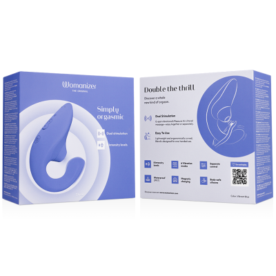 WOMANIZER - VIBRADOR ESTIMULADOR BLEND RABBIT AZUL VIBRANTE - D-245100 - Dona Pimenta