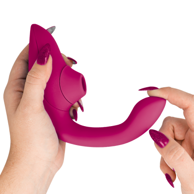 WOMANIZER - VIBRADOR ESTIMULADOR BLEND RABBIT ROSA VIBRANTE - D-245101 - Dona Pimenta