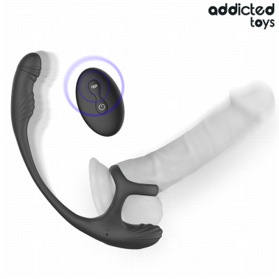 ADDICTED TOYS - PLUG ANAL COM VIBRAÇÃO, OSCILAÇÃO 360º E ESTIMULADOR DE TESTÍCULOS - D-245122 - Dona Pimenta