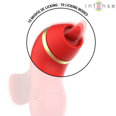 INTENSE - ESTIMULADOR DE PATTY COM 4 PONTAS, SUCÇÃO, TOQUES, CÓCEGAS E LAMBIDAS - D-245127 - Dona Pimenta