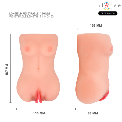 INTENSE DEEP TOUCH - MASTURBADOR VIBRATÓRIO E DE SUCÇÃO CATHERINE COM VOZ - D-244825 - Dona Pimenta