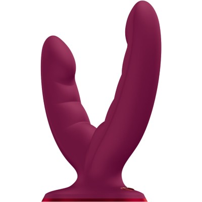 FUN FACTORY - RYDE DUPLO DILDO VINHO VERMELHO - D-244240 - Dona Pimenta