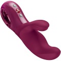 FUN FACTORY - VIBRADOR MISS BI RABBIT VERMELHO VINHO - D-244269 - Dona Pimenta