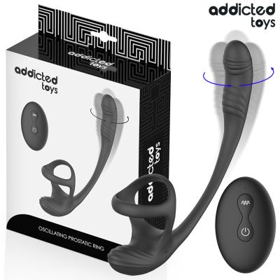 ADDICTED TOYS - PLUG ANAL COM VIBRAÇÃO, OSCILAÇÃO 360º E ESTIMULADOR DE TESTÍCULOS - D-245122 - Dona Pimenta
