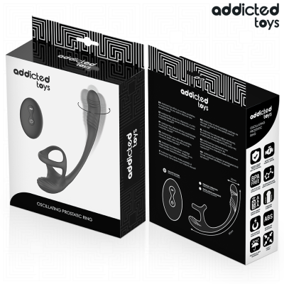 ADDICTED TOYS - PLUG ANAL COM VIBRAÇÃO, OSCILAÇÃO 360º E ESTIMULADOR DE TESTÍCULOS - D-245122 - Dona Pimenta