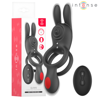 INTENSE - ANEL VIBRATÓRIO DUPLO QUINN COM CONTROLE REMOTO - D-245124 - Dona Pimenta