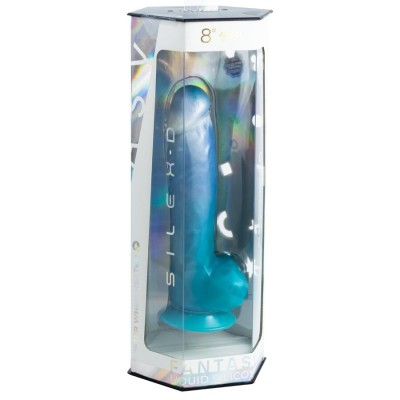 SILEXD - ANGEL DILDO FANTASY SILICONE LÍQUIDO TERMOREATIVO AZUL CELESTIAL 20,3 CM - D-245451 - Dona Pimenta