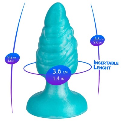 SILEXD - MELTY PLUG ANAL DE DERRETIMENTO FANTASY DE SILICONE LÍQUIDO TERMOREATIVO AZUL CELESTIAL 9,2 CM - D-245453 - Dona Piment