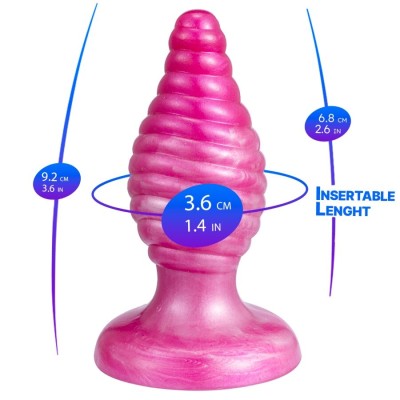 SILEXD - CHERRY PLUG ANAL FANTASY DE SILICONE LÍQUIDO TERMOREATIVO ROSA 9,2 CM - D-245454 - Dona Pimenta