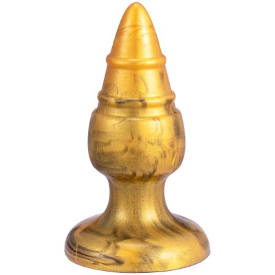 SILEXD - GOLDY PLUG ANAL FANTASY DE SILICONE LÍQUIDO TERMOREATIVO DOURADO 9,2 CM - D-245456 - Dona Pimenta