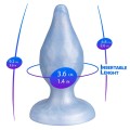 SILEXD - DIAMOND PLUG ANAL FANTASY DE SILICONE LÍQUIDO TERMOREATIVO AZUL PEROLADO 9,2 CM - D-245457 - Dona Pimenta