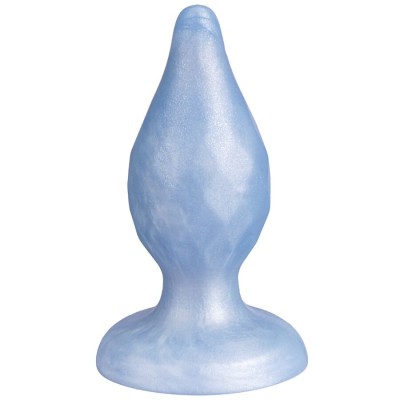 SILEXD - DIAMOND PLUG ANAL FANTASY DE SILICONE LÍQUIDO TERMOREATIVO AZUL PEROLADO 9,2 CM - D-245457 - Dona Pimenta