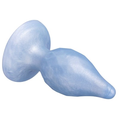 SILEXD - DIAMOND PLUG ANAL FANTASY DE SILICONE LÍQUIDO TERMOREATIVO AZUL PEROLADO 9,2 CM - D-245457 - Dona Pimenta