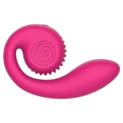 SNAIL VIBE - GIZI LITE VIBRADOR ROSA DUPLO PARA PONTO G E CLITÓRIS - D-245138 - Dona Pimenta