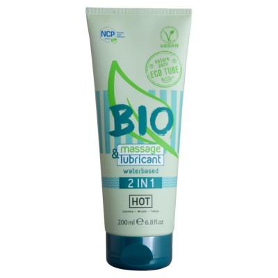HOT - BIO MASSAGE & LUBRIFICANTE À BASE DE ÁGUA 2 EM 1 200 ML - D-245286 - Dona Pimenta