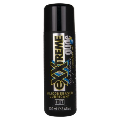 HOT - EXXTREME GLIDE LUBRIFICANTE À BASE DE SILICONE + ÓLEO CONFORTANTE A+ 100 ML - D-245258 - Dona Pimenta