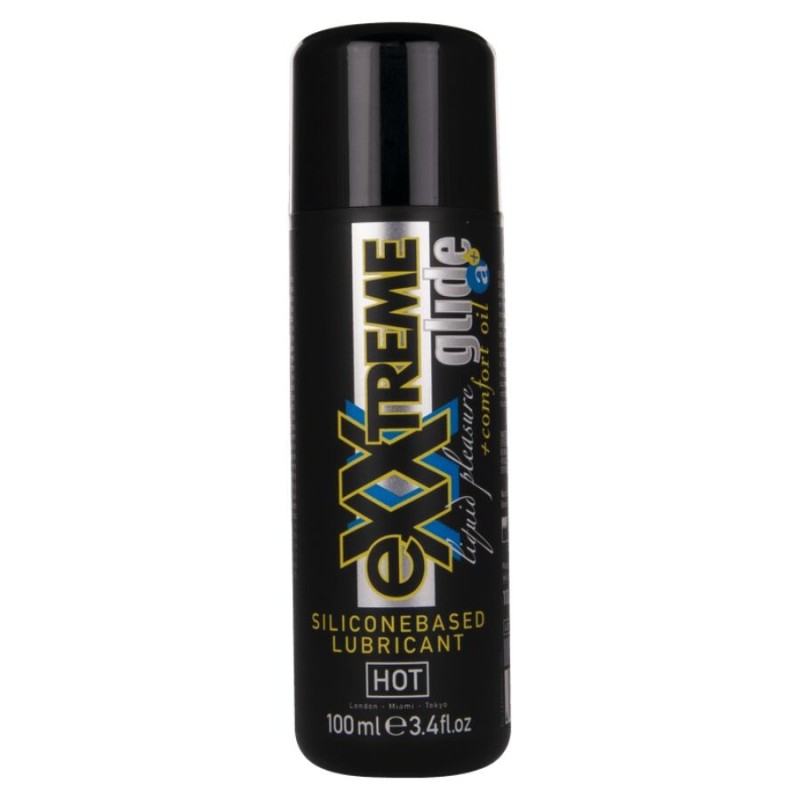 HOT - EXXTREME GLIDE LUBRIFICANTE À BASE DE SILICONE + ÓLEO CONFORTANTE A+ 100 ML - D-245258 - Dona Pimenta