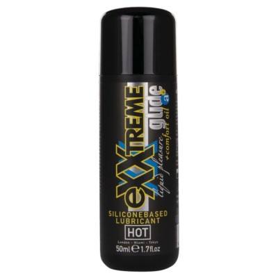 HOT - EXXTREME GLIDE LUBRIFICANTE À BASE DE SILICONE + ÓLEO CONFORTANTE A+ 50 ML - D-245259 - Dona Pimenta