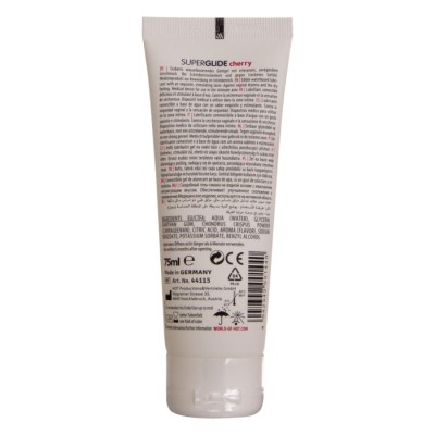 HOT - SUPERGLIDE LUBRIFICANTE COMESTÍVEL À BASE DE ÁGUA, SABOR CEREJA 75 ML - D-245271 - Dona Pimenta