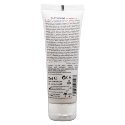HOT - SUPERGLIDE LUBRIFICANTE COMESTÍVEL À BASE DE ÁGUA MORANGO 75 ML - D-245275 - Dona Pimenta