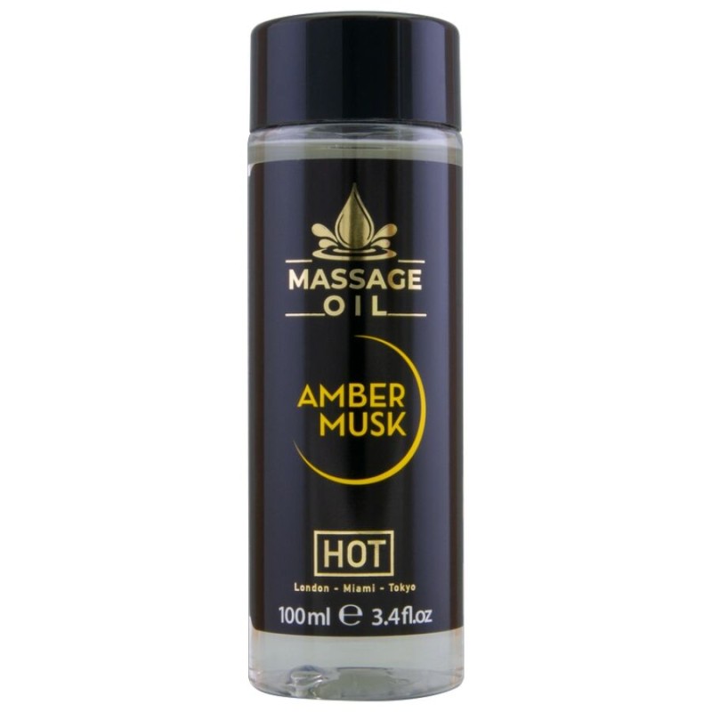 HOT - LEO DE MASSAGEM  ÂMBAR E ALMÍSCAR 100 ML - D-245299 - Dona Pimenta