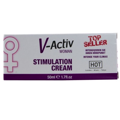 HOT - CREME ESTIMULANTE V-ACTIV PARA MULHERES 50 ML - D-245314 - Dona Pimenta
