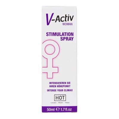 HOT - SPRAY ESTIMULANTE V-ACTIV PARA MULHERES 50 ML - D-245318 - Dona Pimenta