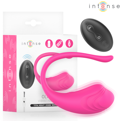 INTENSE - OVO VIBRATÓRIO ROSA OLIVIA COM CONTROLE REMOTO - D-245385 - Dona Pimenta