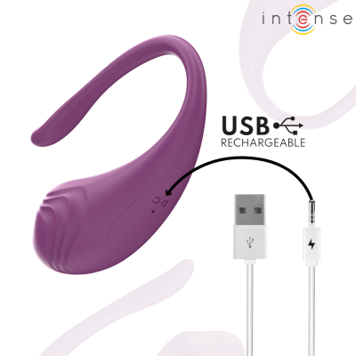 INTENSE - OVO VIBRATÓRIO ROXO OLIVIA COM CONTROLE REMOTO - D-245386 - Dona Pimenta