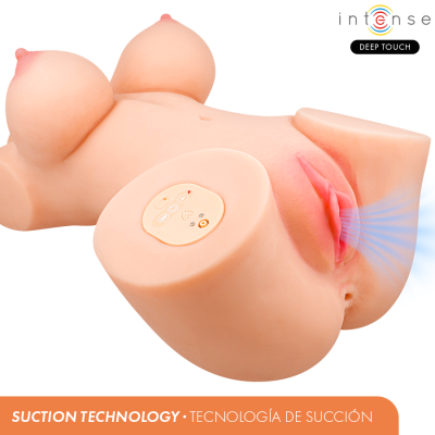 INTENSE DEEP TOUCH - VERO TORSO, ÂNUS E VAGINA COM SUCÇÃO, CALOR, VIBRAÇÃO E EFEITOS DE VOZ COM CONTROLE REMOTO 5,5 KG - D-24511