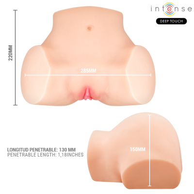 INTENSE DEEP TOUCH - MASTURBADOR ANAL E VAGINAL NICOLE COM EFEITOS DE SUCÇÃO, CALOR, VIBRAÇÃO E VOZ, COM CONTROLE REMOTO, 5.3 KG
