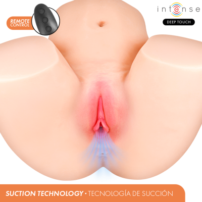 INTENSE DEEP TOUCH - MASTURBADOR ANAL E VAGINAL JULIA COM SUCÇÃO, CALOR, VIBRAÇÃO E EFEITOS DE VOZ COM CONTROLE REMOTO 9 KG - D-