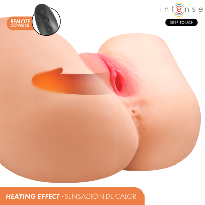 INTENSE DEEP TOUCH - MASTURBADOR ANAL E VAGINAL JULIA COM SUCÇÃO, CALOR, VIBRAÇÃO E EFEITOS DE VOZ COM CONTROLE REMOTO 9 KG - D-