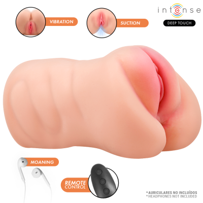 INTENSE DEEP TOUCH - KRISTA MASTURBADOR VAGINAL VIBRATÓRIO COM GEMIDOS E CONTROLE REMOTO - D-245119 - Dona Pimenta