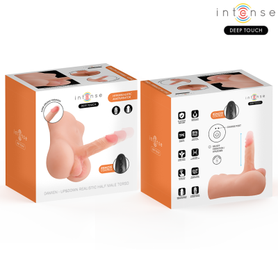 INTENSE DEEP TOUCH - TORSO DAMIEN COM ÂNUS E DILDO REALISTA COM FUNÇÃO DE PRESSÃO E VIBRAÇÃO, CONTROLE REMOTO, 3,5 KG - D-245114