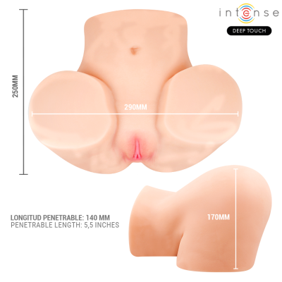 INTENSE DEEP TOUCH - MASTURBADOR ANAL E VAGINAL GINGER COM EFEITOS DE SUCÇÃO, CALOR, VIBRAÇÃO E VOZ, COM CONTROLE REMOTO, 5,3 KG