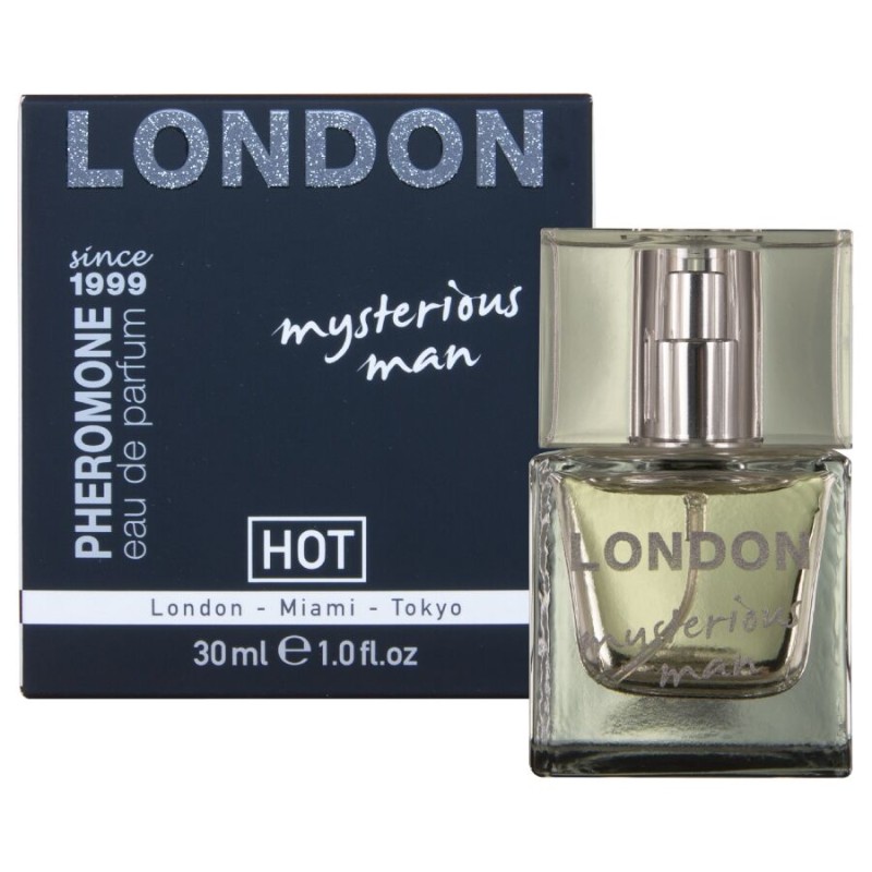HOT - PERFUME DE FEROMÔNIOS LONDRES HOMEM MISTERIOSO 30 ML - D-245329 - Dona Pimenta