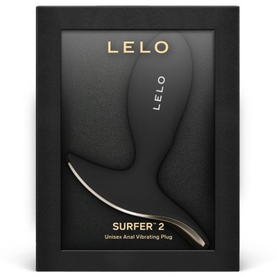 LELO - SURFER 2 PLUG VIBRATÓRIO ANAL UNISSEX PRETO - D-245469 - Dona Pimenta