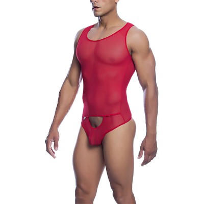 MOB - BODYSHEER VERMELHO TRANSPARENTE TAMANHO L/XL - D-243562 - Dona Pimenta