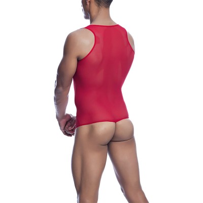 MOB - BODYSHEER VERMELHO TRANSPARENTE TAMANHO L/XL - D-243562 - Dona Pimenta