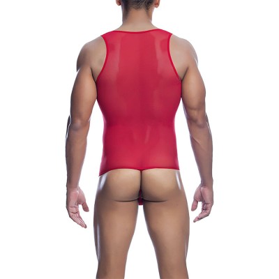 MOB - BODYSHEER VERMELHO TRANSPARENTE TAMANHO L/XL - D-243562 - Dona Pimenta