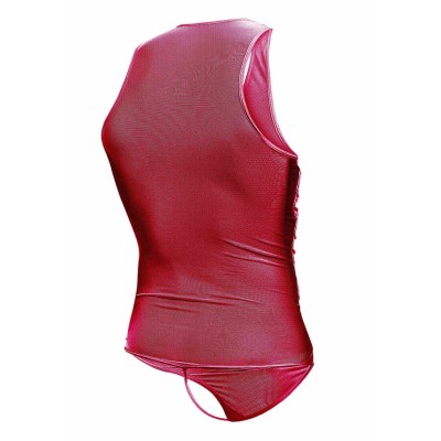 MOB - BODYSHEER VERMELHO TRANSPARENTE TAMANHO L/XL - D-243562 - Dona Pimenta
