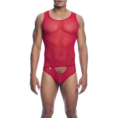 MOB - BODYSHEER VERMELHO TRANSPARENTE TAMANHO L/XL - D-243562 - Dona Pimenta