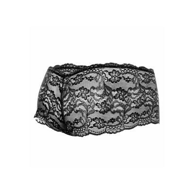 MOB - BOXER DE RENDA PRETA TAMANHO L/XL - D-243518 - Dona Pimenta